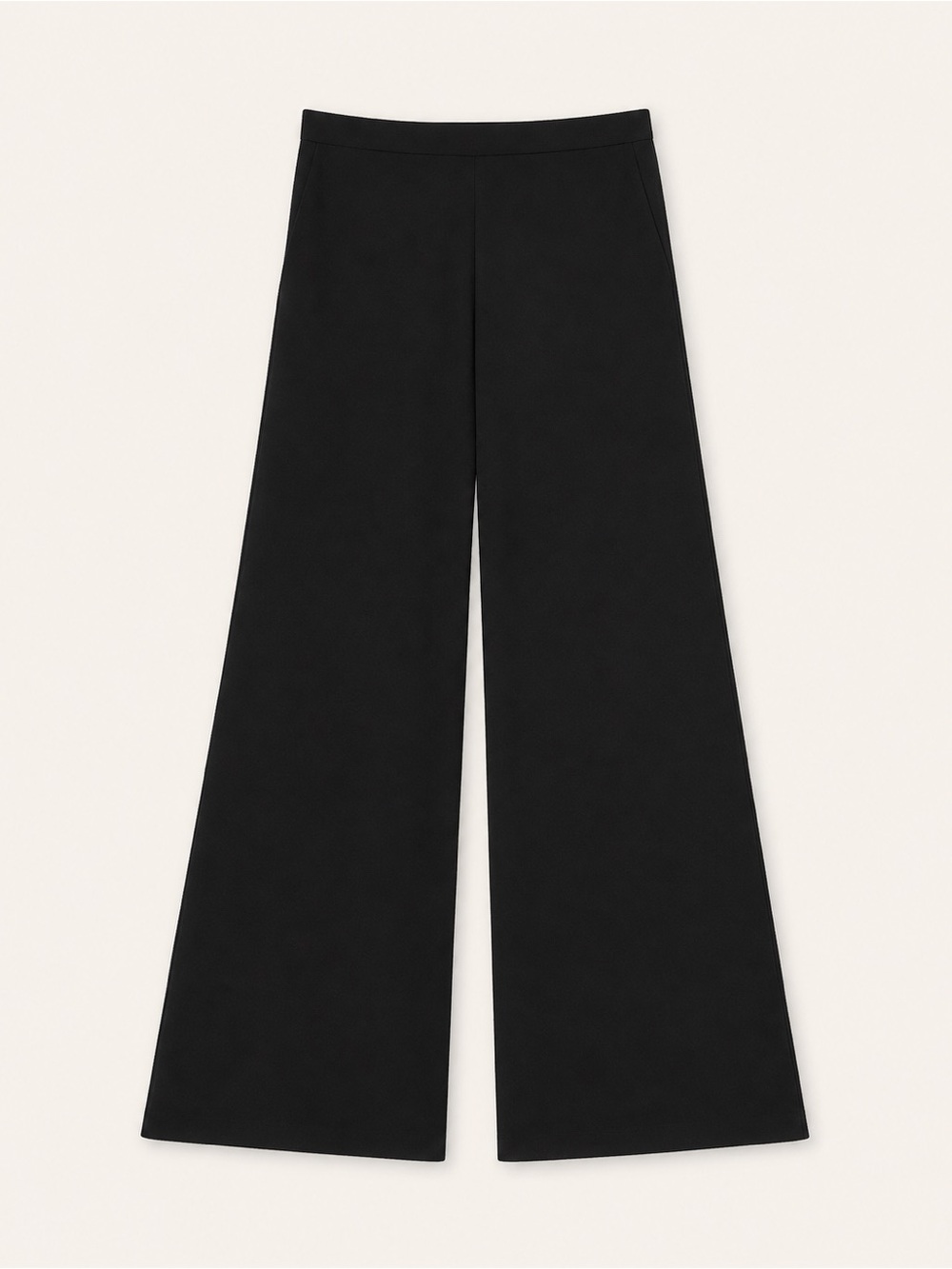 High-Rise Wide Leg Pants in Black